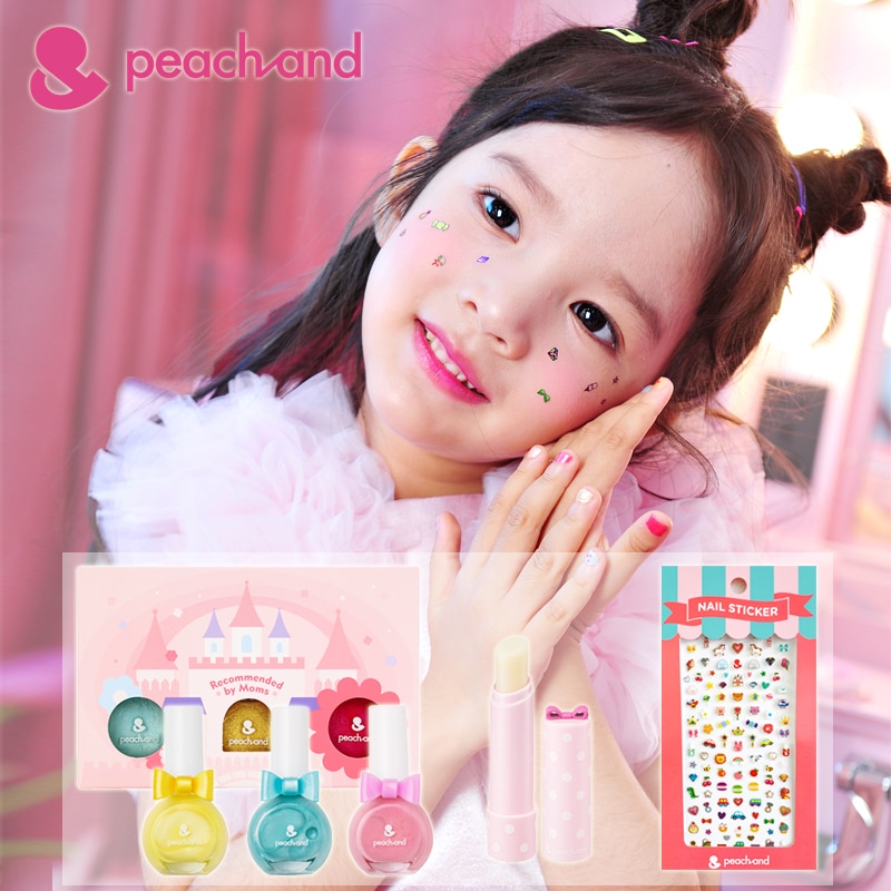 【公式】 国内発送 5点セット ネイル3色(選択可) ステッカー リップ無色 / マニキュア ネイルシール リップ キッズコスメ 子供化粧品 ギフト プレゼント お誕生日 女の子 子供 小学生