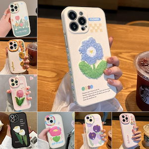 iPhone14ケース 刺繍 花 iphone14proケース シリコン 14plus iphone13 Pro Max 12 12pro 11 promax かわいい おしゃれ カメラ保護