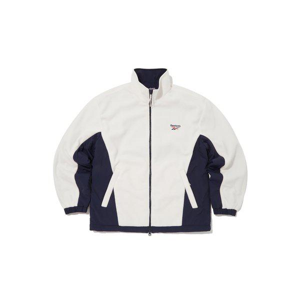 [25FW] [新入荷]フリースリバーシブルジャケット - クリーム:ネイビー REJU5FZ40I1