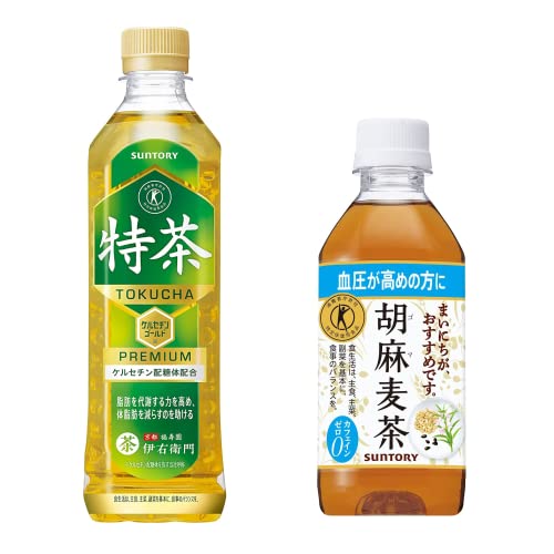 [セット買い][トクホ]サントリー 伊右衛門 特茶 お茶 500ml×24本 + サントリー 胡麻麦茶 350ml×24本