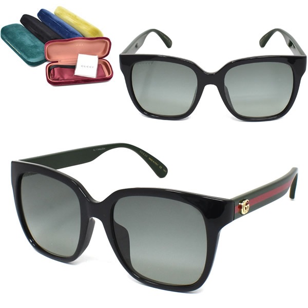 サングラス GG0715SA-001 アジアンフィット メンズ レディース ユニセックス ブラック グレー