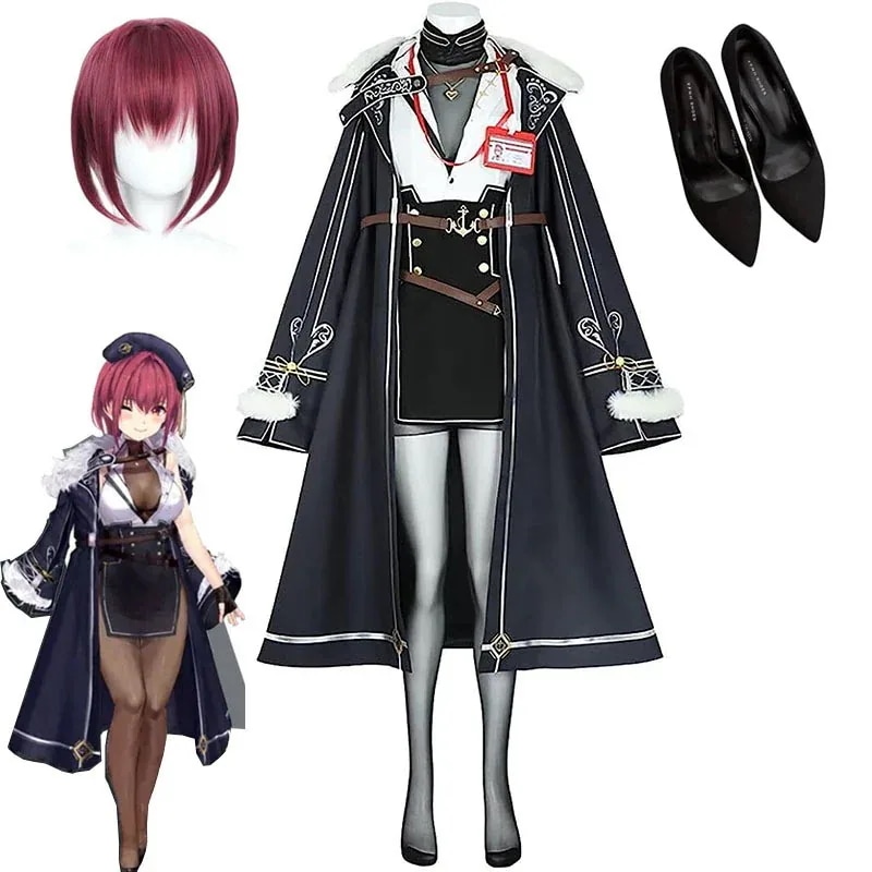 バーチャルYouTuber ホロライブ 宝鐘マリン ほうしょうまりん 社長服 海賊 船長 ウィッグ追加可 制服 ハロウィン クリスマス 学園祭 文化祭 演出服 コスチューム ステージ服