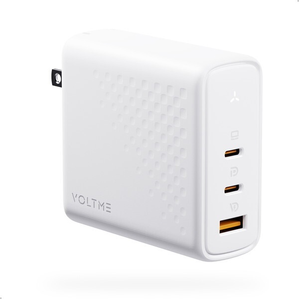 VOLTME V2106WH ホワイト レボ 140 PD3.1対応 140W Type-C×2ポート + Type-A×1ポート 折りたたみ式充電器