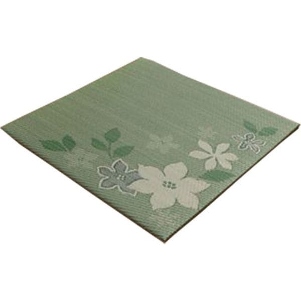 1110100010208 国産 い草 日本製 置き畳 ユニット畳 簡単 和室 デザイン アレンジ オリジナル リーフ 約82×82cm 単品 メーカー直送