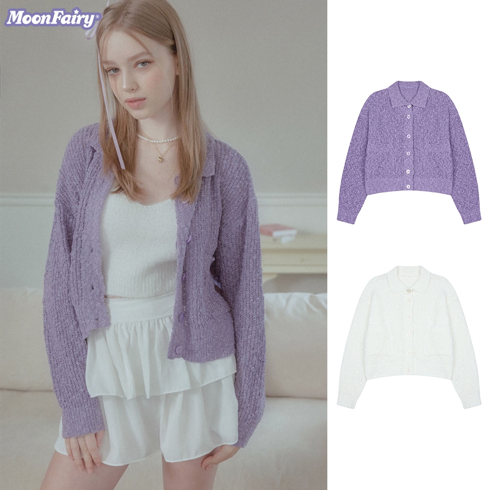 MF NINA COLLAR CARDIGAN-2COLOR