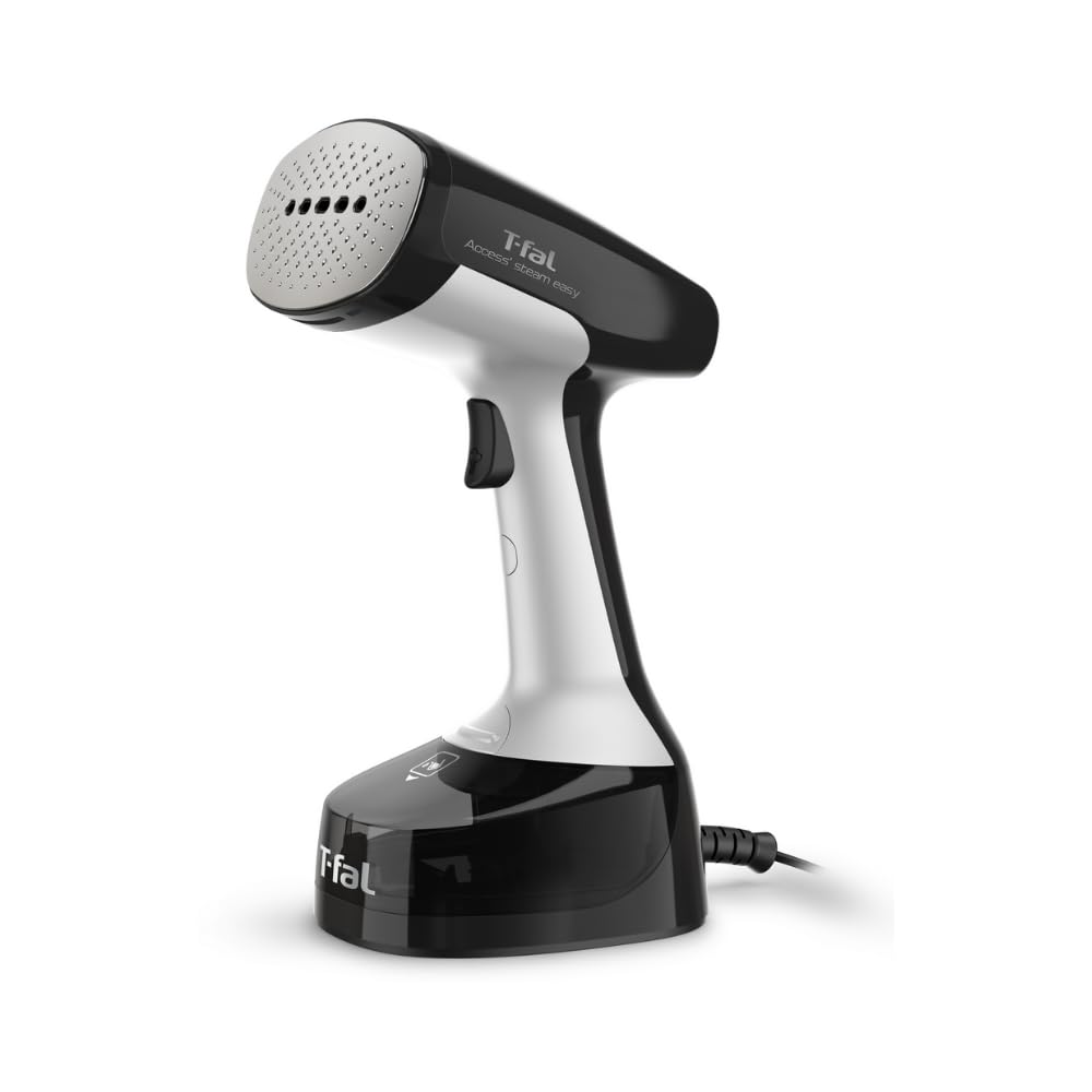 【Amazon.co.jp限定】 ティファール 衣類スチーマー 軽量なのにパワフル連続スチーム かけたままシワ伸ばし専用タイプ 「アクセススチーム イージー ブラック＆ホワイト」脱臭 除菌 スチームア