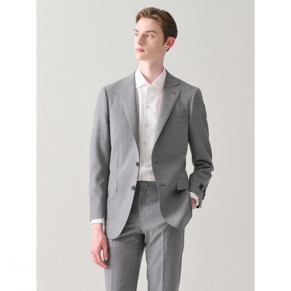 [ギャラクシー] ウールソリッドレギュラーフィットスーツジャケットグレー（GA4201P093）