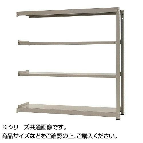 中量ラック 耐荷重500kgタイプ 連結 間口1800奥行600高さ1200mm 4段 ニューアイボリー