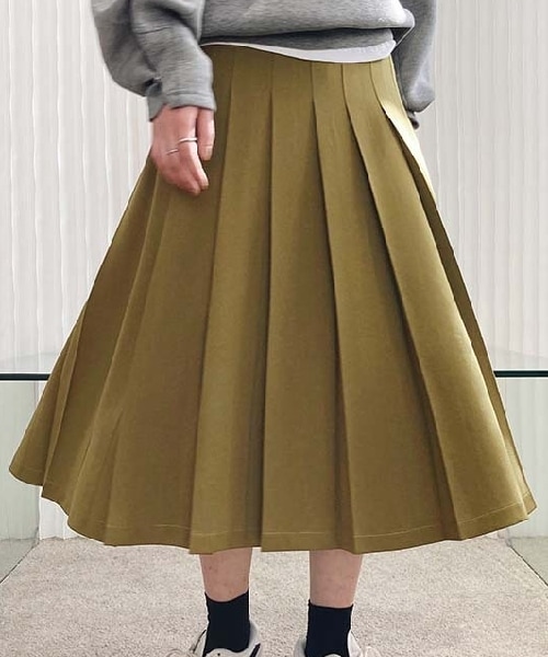 レディース スカート フレア プリーツスカート フレアスカート ロングスカート ミモレ フレア Aライン プリーツ ハイウエスト セーラー風 かわいい シンプル レトロ ガーリー 個性的 クラシカル