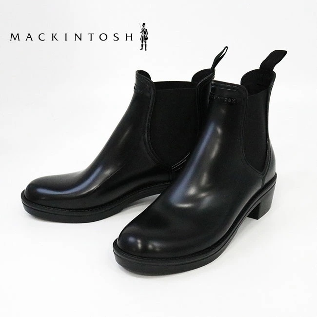 TRINITY LB-1003 BLACK レデイーズ ロゴ ラバーブーツ ショートブーツ レインシューズ FW0124　FWP009