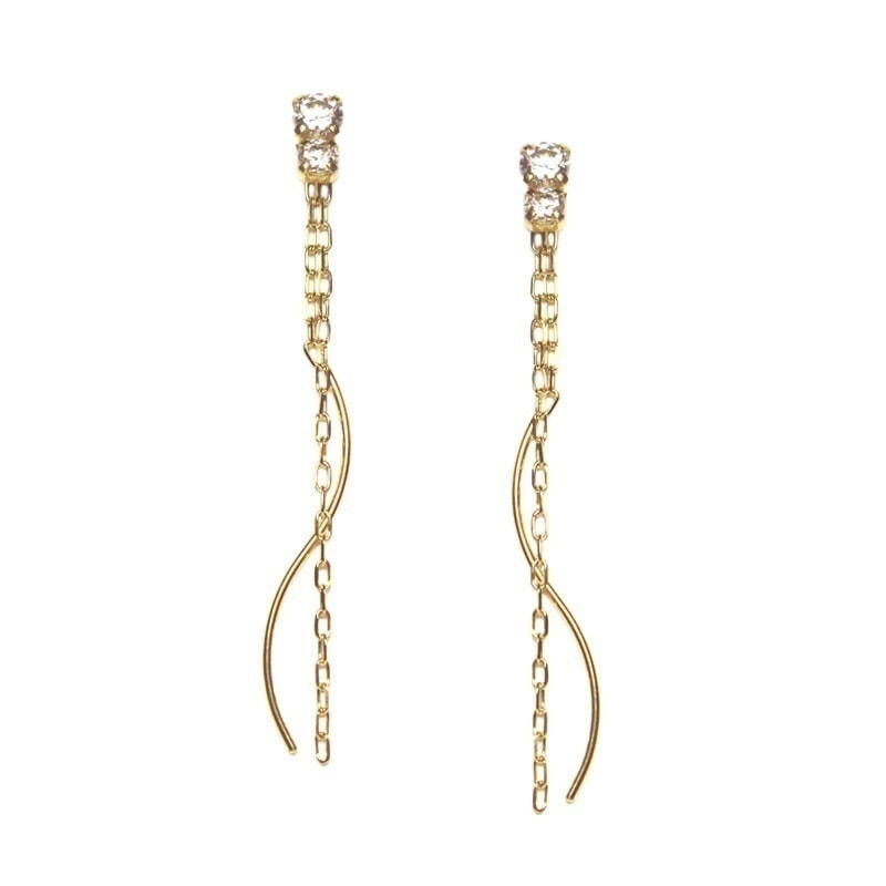 ピアス レディース 揺れるピアス ジュエリー K10イエローゴールド