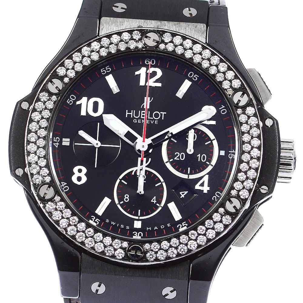 ウブロ HUBLOT 301.CV.130.RX ビッグバン クロノグラフ ダイヤベゼル 自動巻き メンズ 保証書付き_792004【中古】