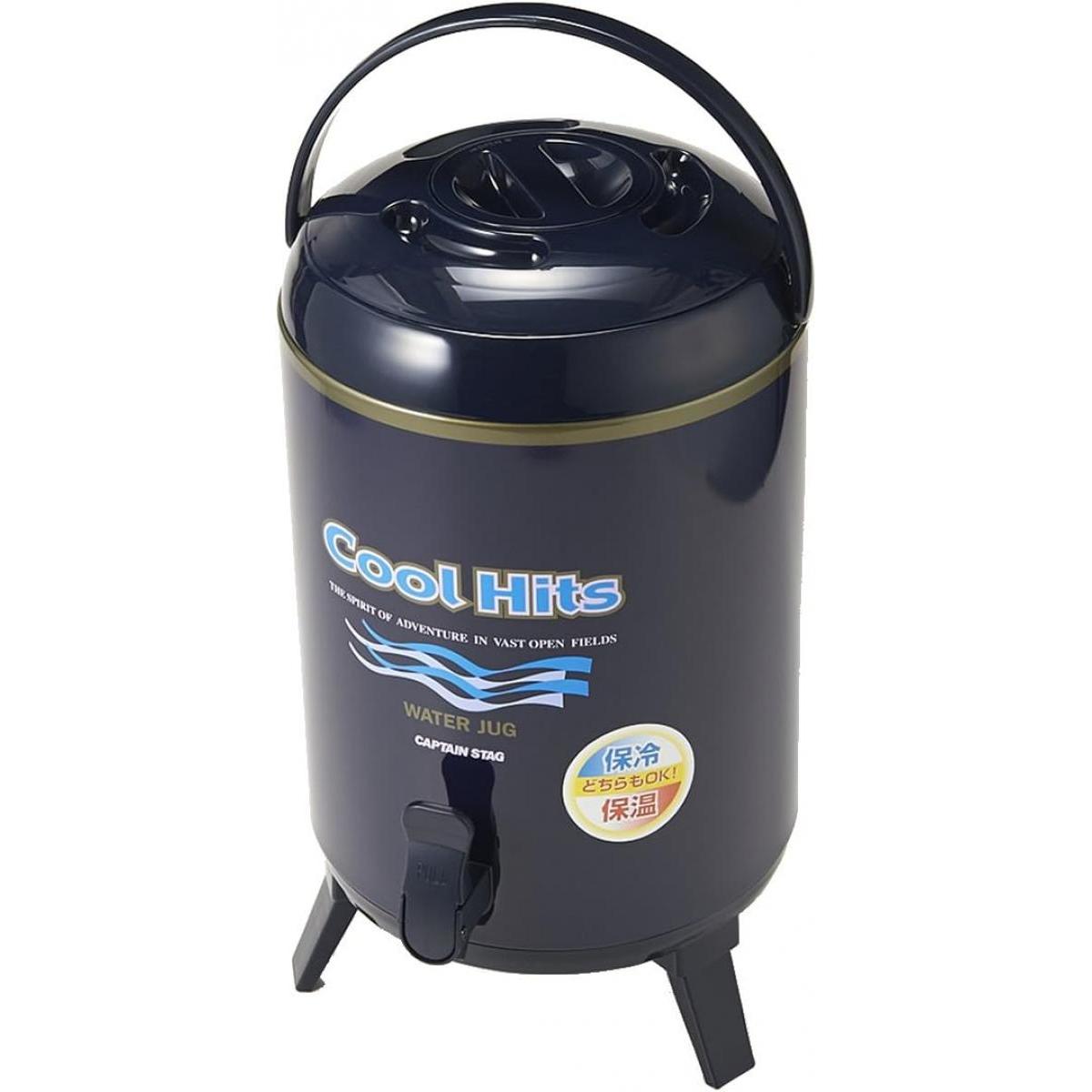 【在庫有・即納】キャプテンスタッグ クールヒッツ ウォータージャグ 10L ネイビー M-5028 ジャグ 部活 夏 水分補給 保温 保冷 キャンプ アウトドア