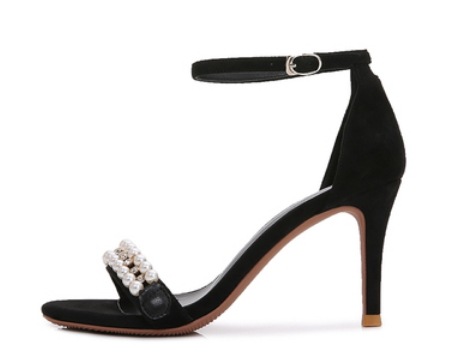 パールビジューヒールサンダル シューズ サンダル かわいい 大人可愛い きれいめ シンプル カジュアル 大人 上品 おしゃれ かっこいい ラブリー キュート スポーティー 個性的 クール モード系