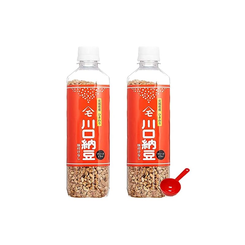 【即日発送】川口納豆 乾燥納豆 180g 2個 + 計量スプーン付（15cc）セット 宮城県産大粒大豆使用 フリーズドライ ひきわり ドライ納豆 干し納豆