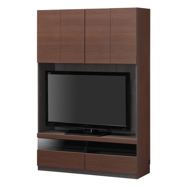 白井産業 POR-1812TV DK ダークブラウン ポルターレ 壁面収納ユニット 幅120cm TV収納ラック メーカー直送