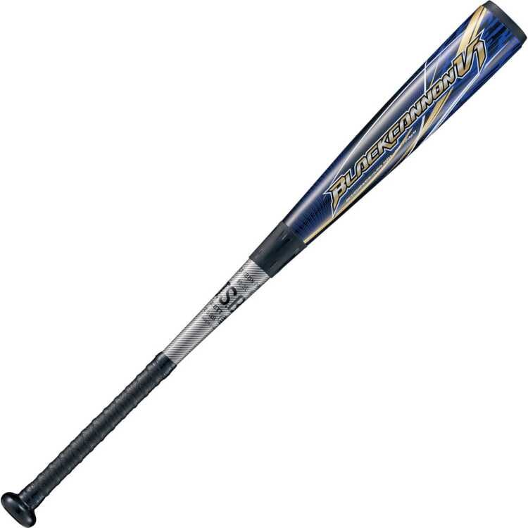 一般軟式野球FRP製バット ブラックキャノンV1 84cm770g平均 シルバー×ブルー #BCT35194-1323