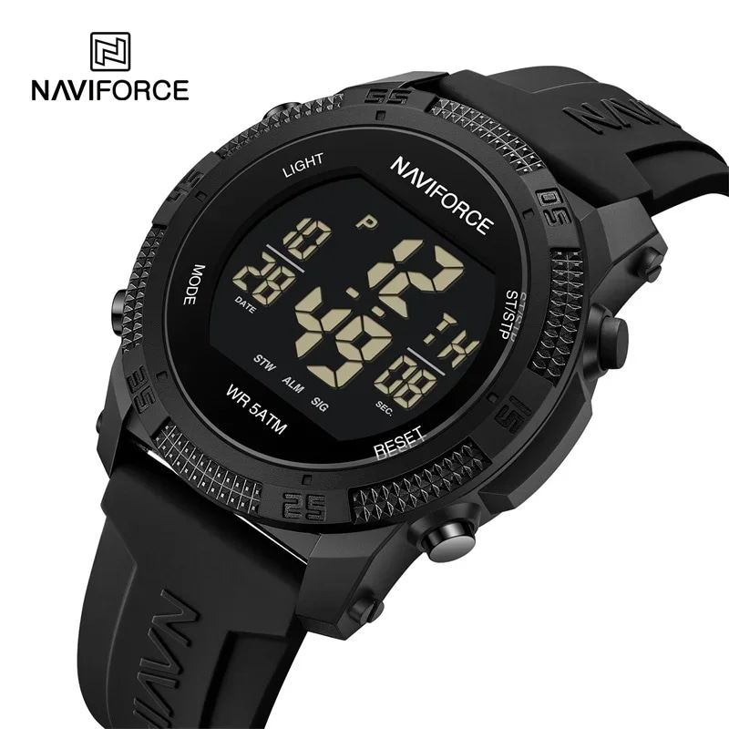 Naviforceメンズ電子時計液晶デジタル日付と週のアラーム防水シリコンストラップカジュアルnf7104 - 1511 5,576円