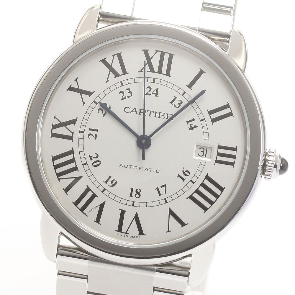 カルティエ CARTIER W6701011 ロンドソロ ドゥ カルティエXL デイト 自動巻き メンズ 良品 _869218【中古】