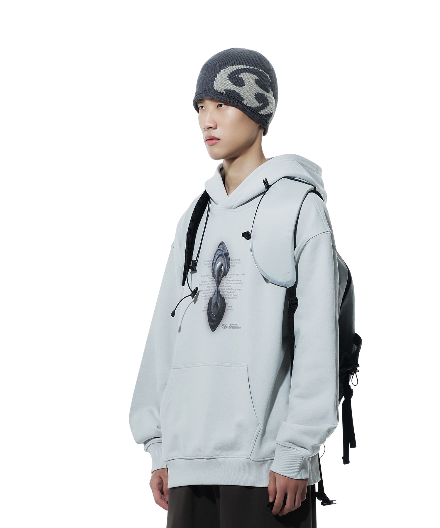 【SANSANGEAR】 24SS RELIC HOODIE : ICE GREY
