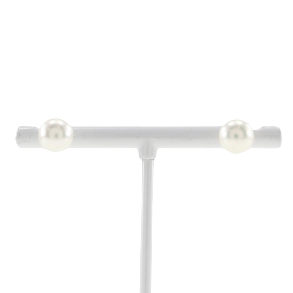真珠 ピアス 7.7ｍｍ K18イエローゴールド パール 約1.7g レディース 中古品 Aランク 14,652円