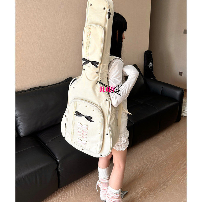 エレキギター　音楽初心者から愛好家まで演奏して楽しめるバック付きロマンチックなクラシックギターバッグ41インチバレエスタイルの手作りハイバルピアノバッグエレクトリックギターベース