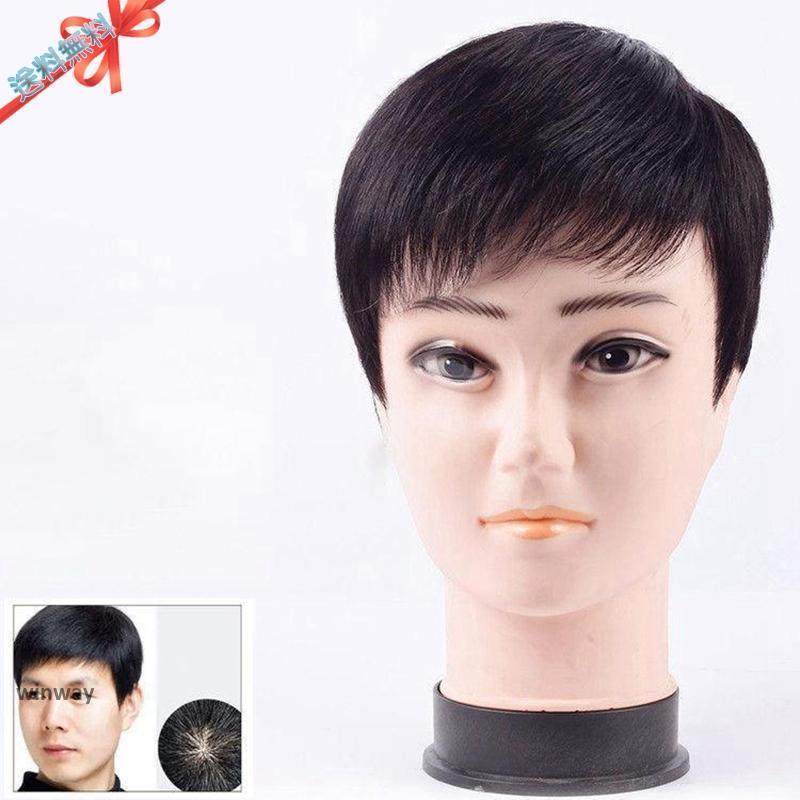 人毛100％ メンズウィッグ フルウィッグ 男性用ウイッグ ショート ウィッグネット付き 自然 ウイッグ エクステンション かつら イメチェン