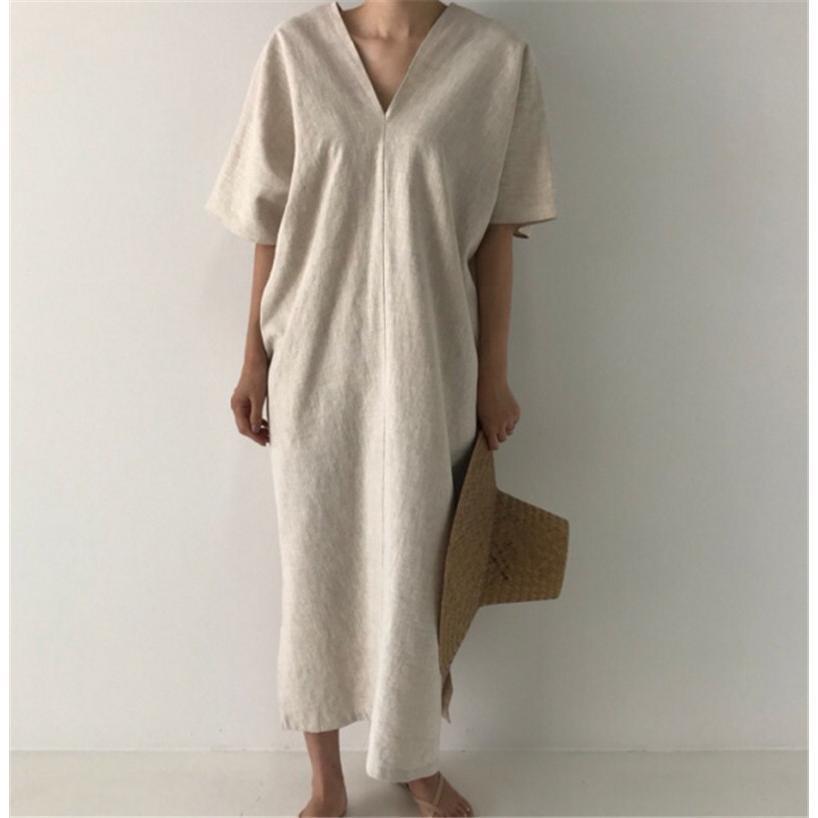 ワンピース レディース ワンピ ロングワンピース リネン 大きいサイズ 体型カバー 新作 結婚式ドレス 大人 きれいめ 半袖 女性 春夏 マキシ