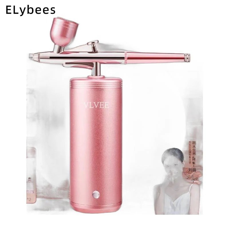 酸素注入メーター家庭用ポータブルハンドヘルドナノスプレー水和メーターガールフレンドと妻への清潔な高圧誕生日プレゼント実用的なシャンパンゴールド [トナーエッセンスをスプレーできる + インテリジ