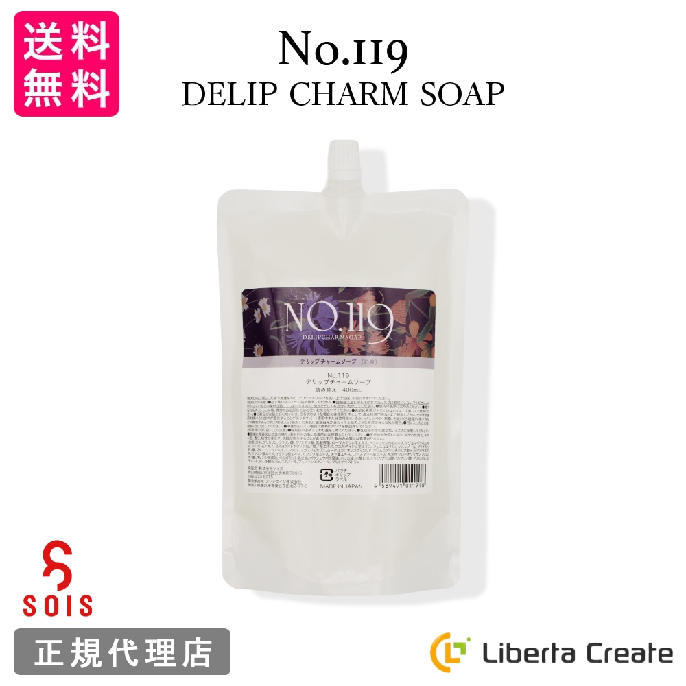 【詰替】No.119 デリップチャームソープ 400mL SOIS（ソイズ） デリケートゾーン 泡タイプのデリケートゾーンケア 永more石鹸開発者が作った ナトリウム石鹸の液体化 顔 身体にも使える