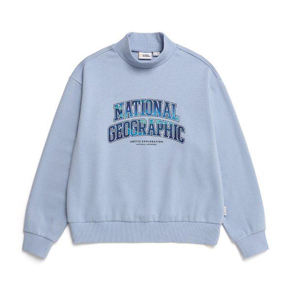 N234WSW010 女性 ハーフネック 裏起毛 スウェットシャツ STORM BLUE