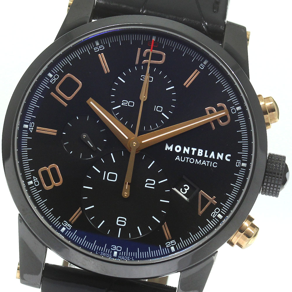 モンブラン MONTBLANC 7187 タイムウォーカー クロノグラフ 自動巻き メンズ 良品 箱・保証書付き_831315【中古】