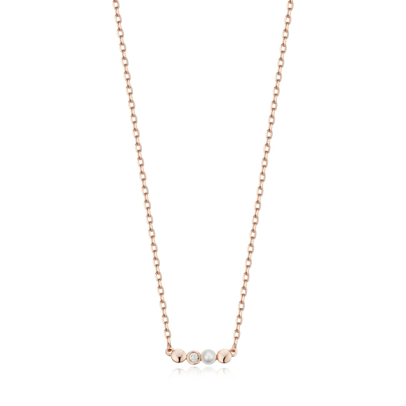 ヘスエル シルバー キュービック パール ネックレス GMN01