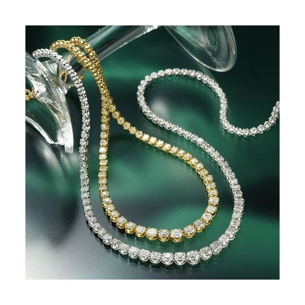【新品】 K18WG 3ctダイヤモンドテニスネックレス (鑑別書付き) ホワイトゴールド ネックレス