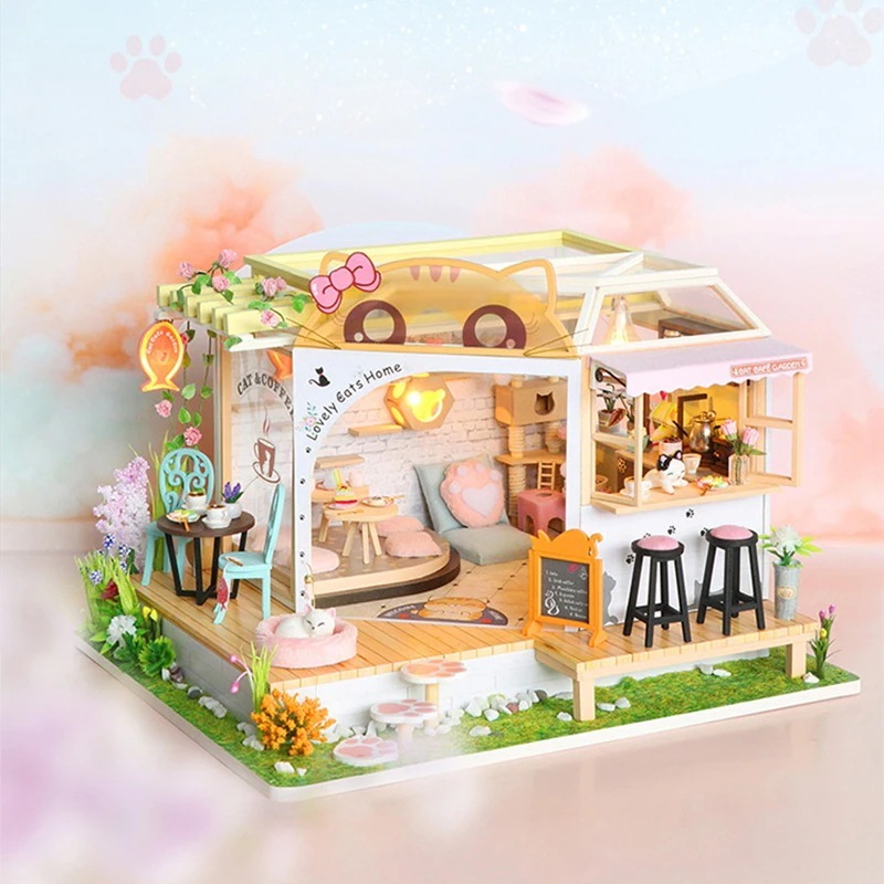 ドールハウス ミニチュアハウス 洋風 手作りキット DIY セット 風情のある シリーズ 初心者向け おもちゃ カバー クリスマス プレゼント ギフト 誕生日