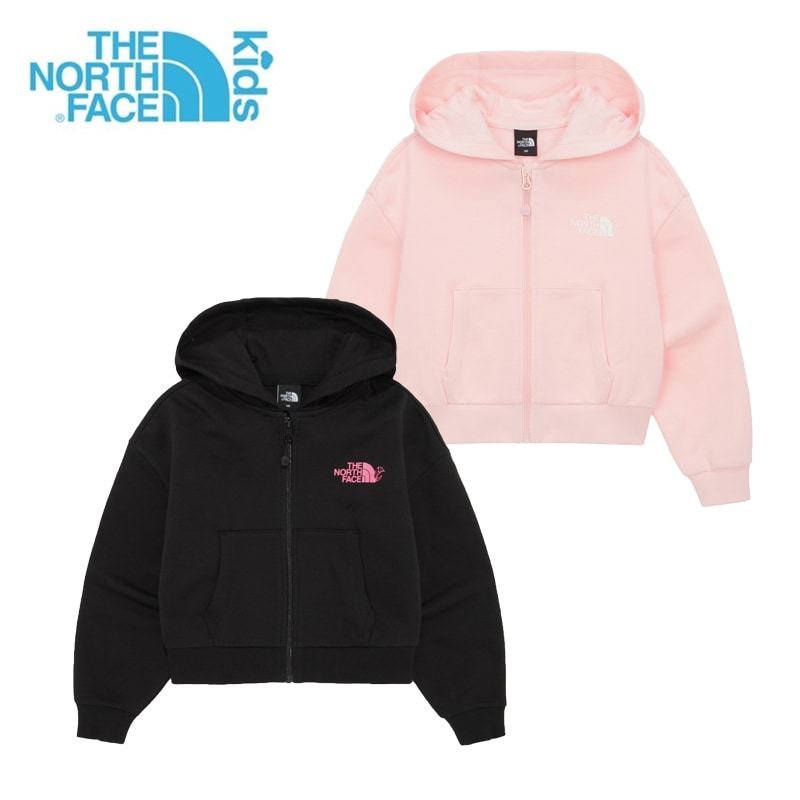 NJ5JR03 GS N GROOVE ZIP UP JACKET パーカー フード ジップアップ フーディ キッズ 女の子 ガールズ クロップド丈 ショート 綿 コットン 柔らかい 韓国 かわいい