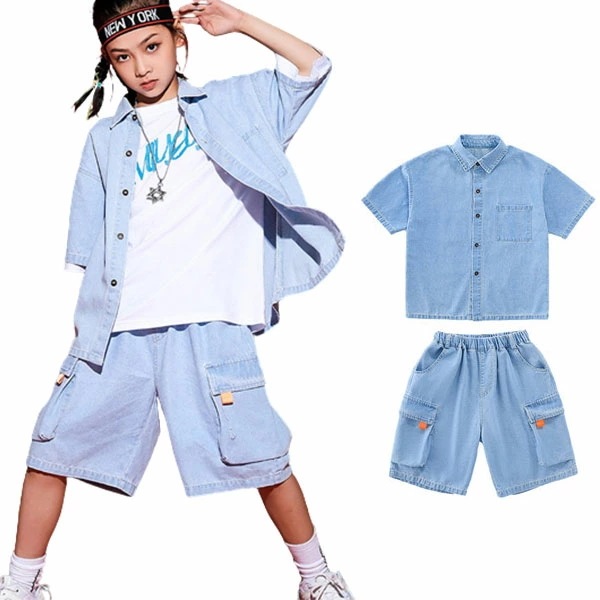 セットアップ ヒップホップダンス衣装 トップス HIPHOP ダンス 衣装 キッズ オレンジ キッズ ヒップホップ 上下セット 男の子 女の子 男女兼用 ジャズダンス シャツ ダンストップス ダンスパ