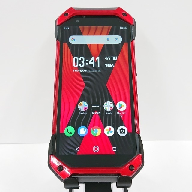 TORQUE 5G KYG01 au レッド 送料無料 本体 c07801 【中古】