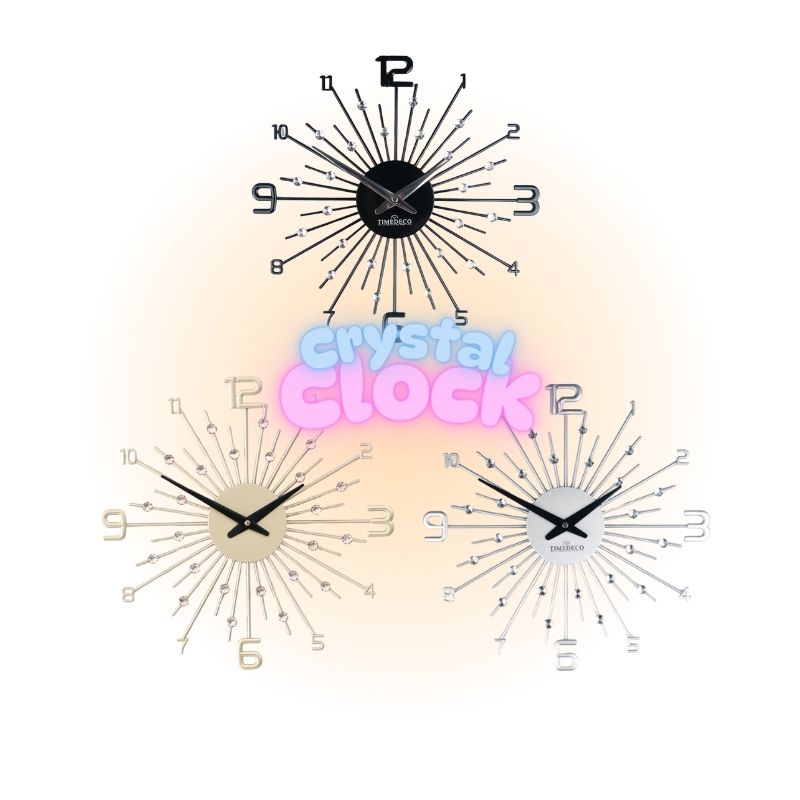 [韓国人気]クリスタル 時計_3色/インテリア小物/インテリア時計