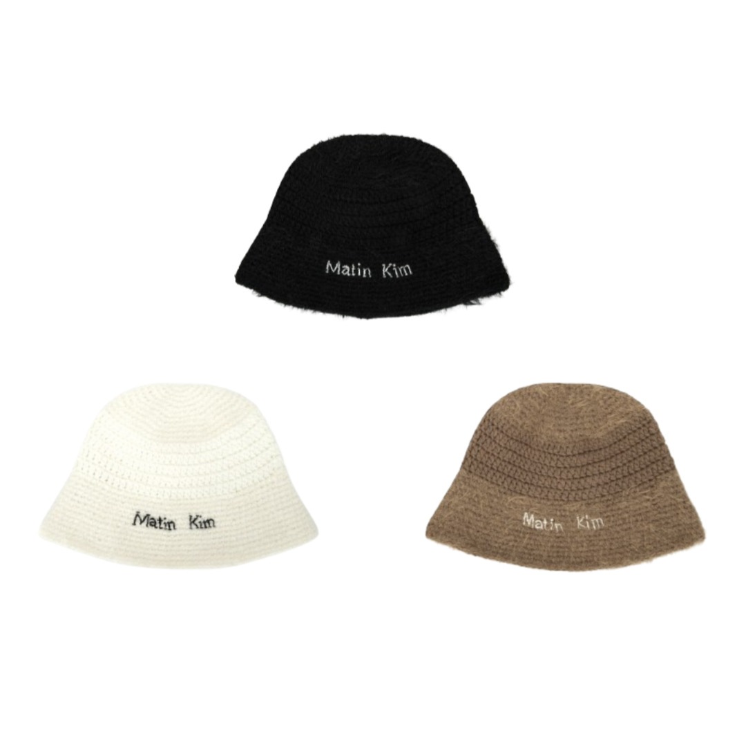 LOGO HAIRY KNIT BUCKET HAT ニット バケットハット (3カラー)