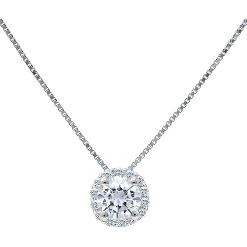 驚きの輝き ハートキューピ 4爪ペンダントネックレス SV925 0.71ct相当