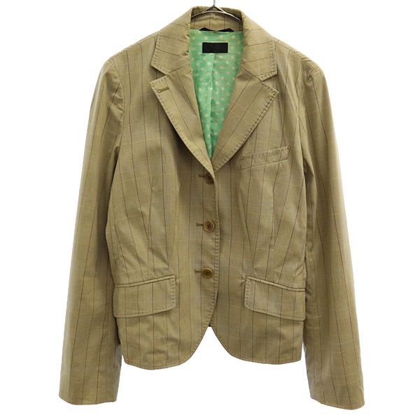 ポールスミスブラック チェック柄 テーラードジャケット 40 ベージュ系 Paul Smith BLACK レディース 6,142円