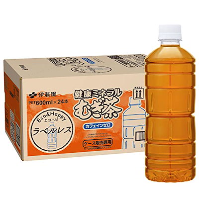 他サイト： 伊藤園 ラベルレス 健康ミネラルむぎ茶 600ml×24本の商品画像