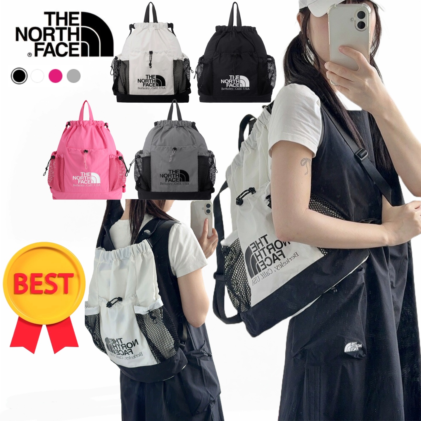 LINDEN MESH GYM SACK リンデン メッシュ ジム 色 バックパック カジュアル バックパック スーツケース セカンドバッグ