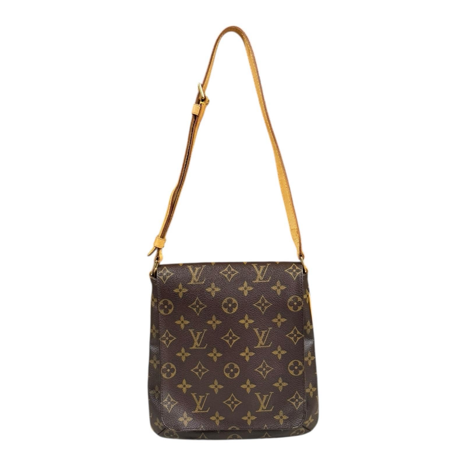 ルイヴィトン ミュゼットサルサ ショート モノグラム ショルダーバッグ モノグラムキャンバス M51258 ブラウン LOUIS VUITTON 中古