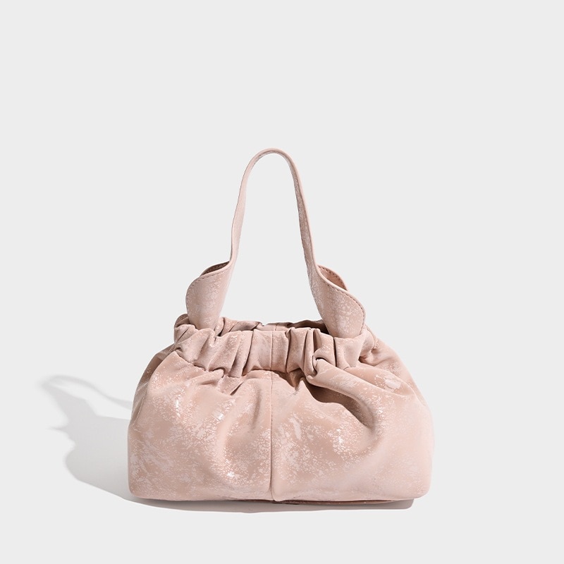 ギャザー 手提げバッグ デザイン感 ハンドバッグ スマホポーチ 化粧ポーチ かたかた掛け 大容量トートバッグ