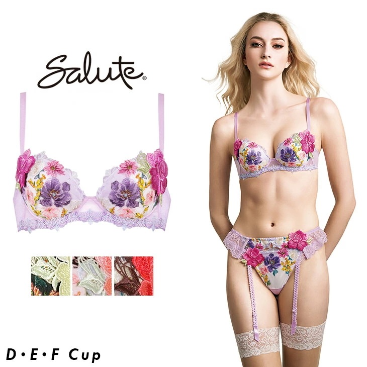 サルート Salute ワコール Wacoal ブラジャー 93シリーズ きれいな谷間をつくる P-Upブラ(プッシュアップタイプ) 3/4 DEFカップブラ BTJ493 国産 日本製