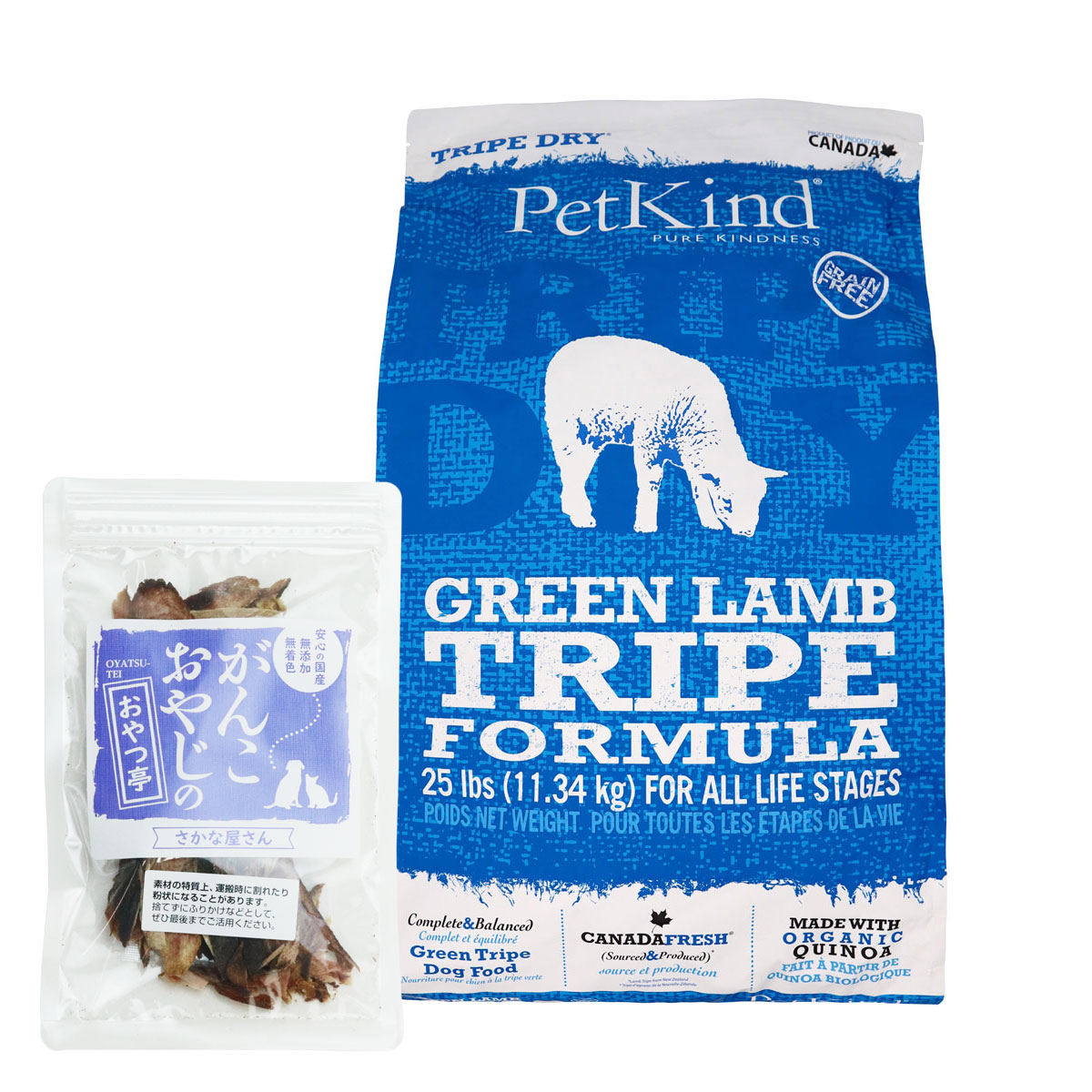 トライプドライ ドッグフード グリーンラムトライプ 11.34kg【国産無添加さかなのおやつ付き】