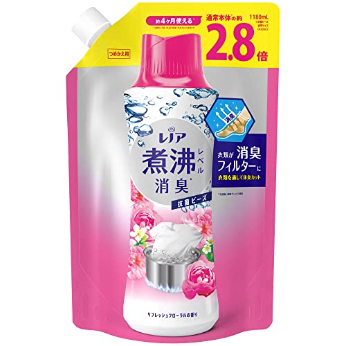 レノア 超消臭 煮沸レベル消臭 抗菌ビーズ リフレッシュフローラル 詰め替え 1,180mL 4,886円