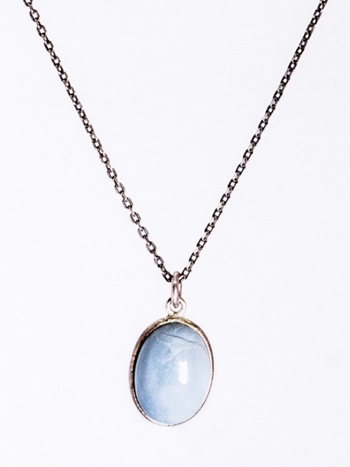 【HARANG】 HR 282N_Milky Aquamarine Necklace 正規品